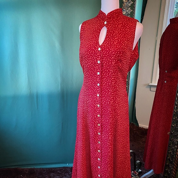 David Warren dress 8 red vintage - Picture 5 of 11